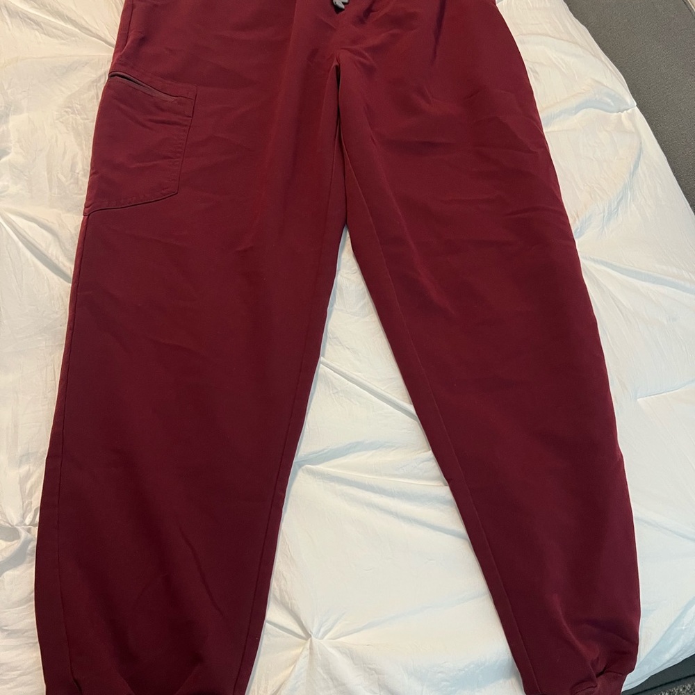 Figs Burgundy Pants